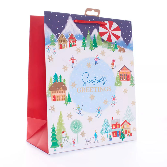 Tiger Feet Christmas Outdoor Scene Super Giant Portrait Gift Bag