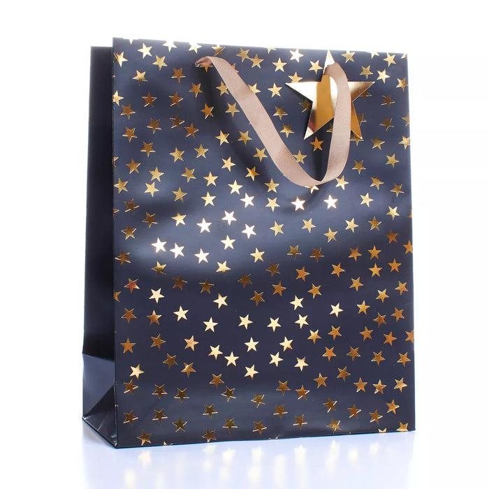 Tiger Feet Gold Stars Medium Gift Bag
