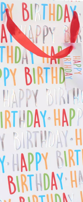 Tiger Feet Happy Birthday Bottle Bag