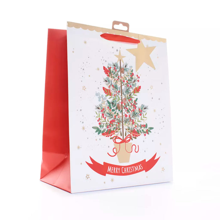 Tiger Feet Merry Christmas Tree Gift Bag