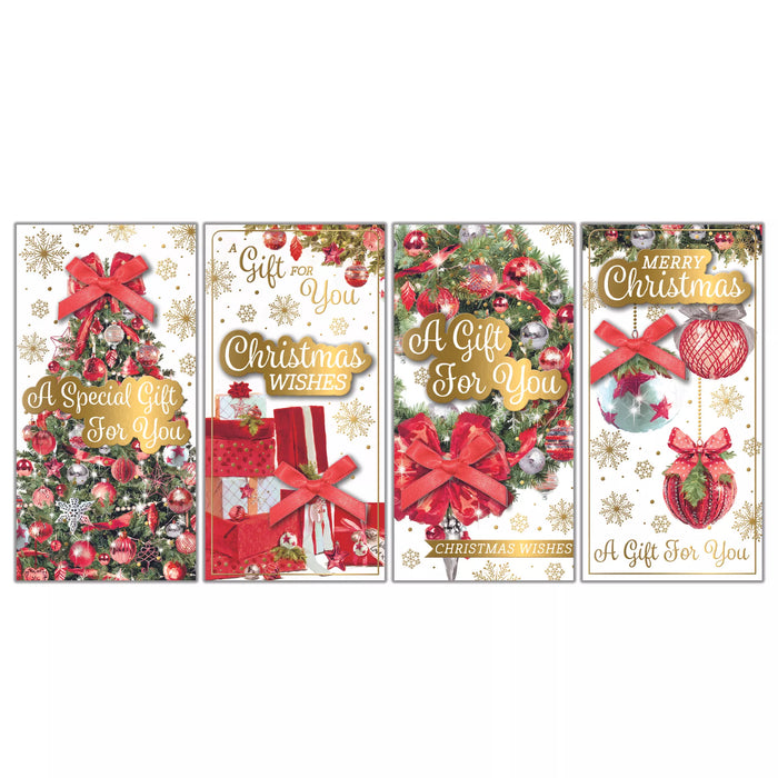 Tiger Feet Traditional Merry Christmas Money Wallet 4 Pack