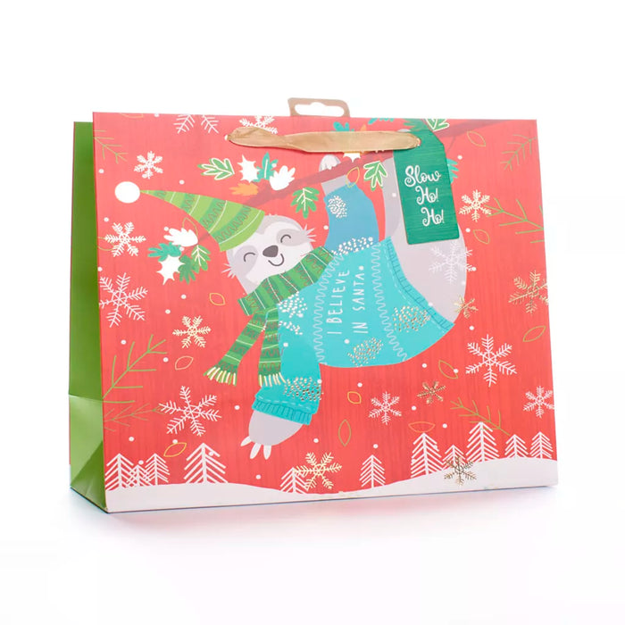 Tiger Feet Christmas Sloth Gift Bag
