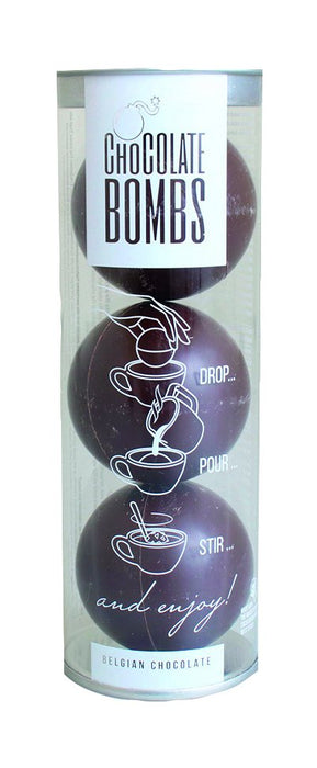 Trio Of Mini Mallow Filled Dark Chocolate Bombs
