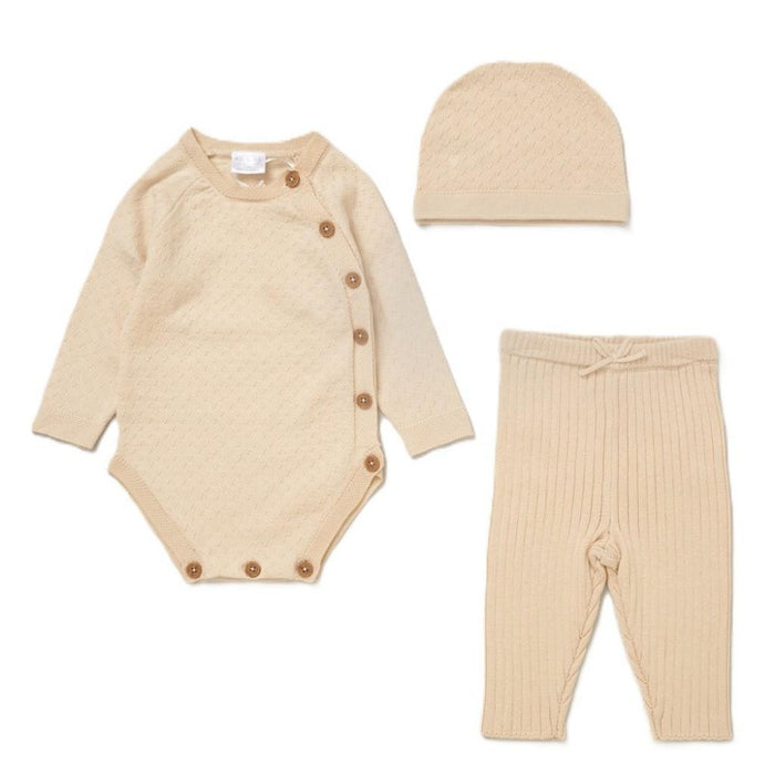 True Knit Cotton Set Beige