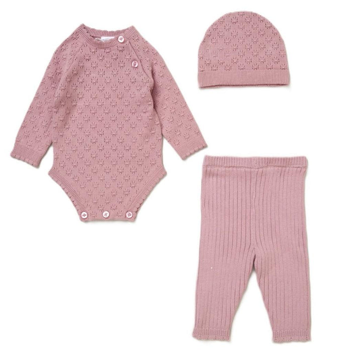 True Knit Cotton Set Dusky Pink