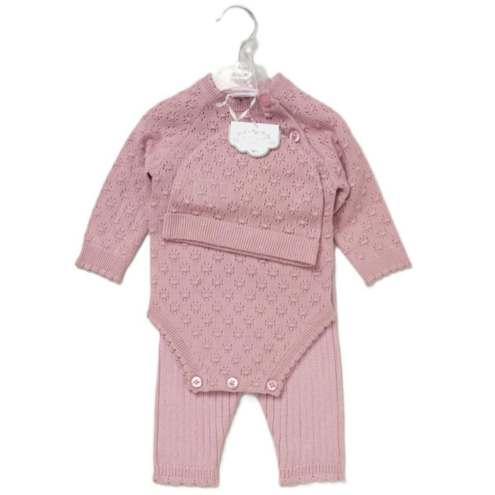 True Knit Cotton Set Dusky Pink