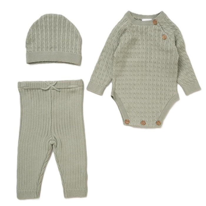True Knit Cotton Set Sage