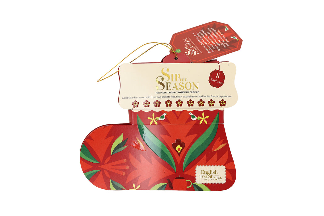 English Tea Shop Santa's Stockings Red