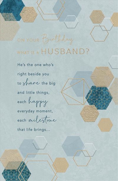 UKG 'On Your Birthday' Husband Birthday Card