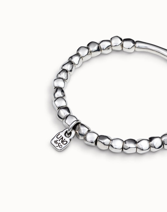 UNOde50 Tubular Pieces Silver Bracelet