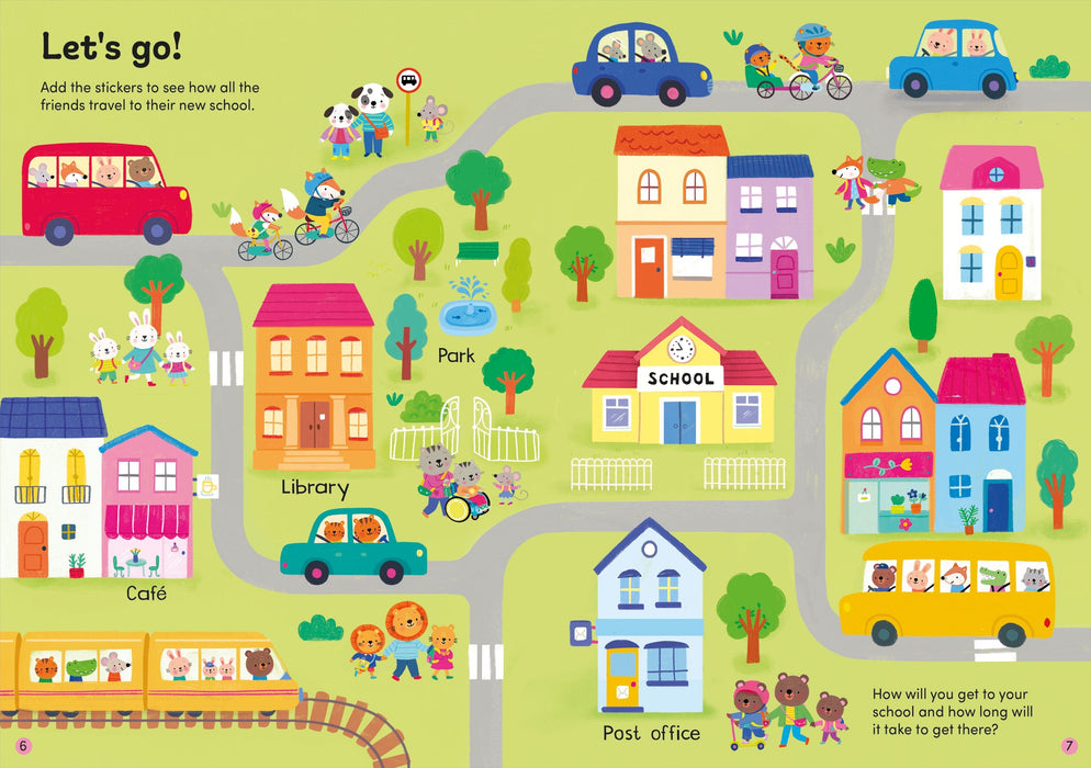 Usborne First Day at School Sticker Book