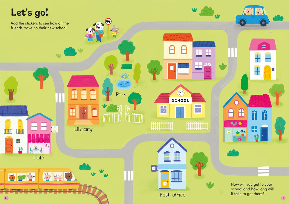 Usborne First Day at School Sticker Book