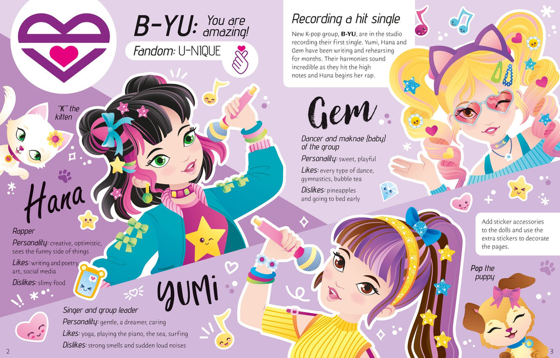 Usborne Sticker Dolly Dressing K-POP