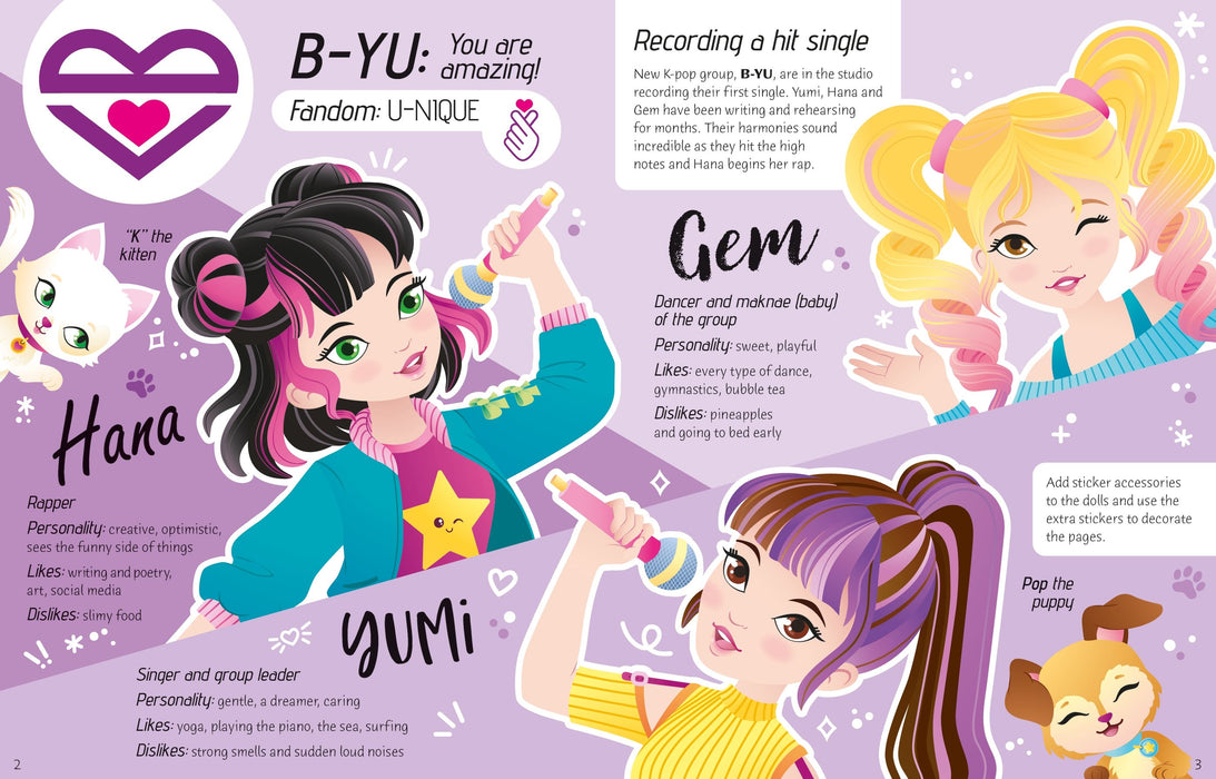 Usborne Sticker Dolly Dressing K-POP