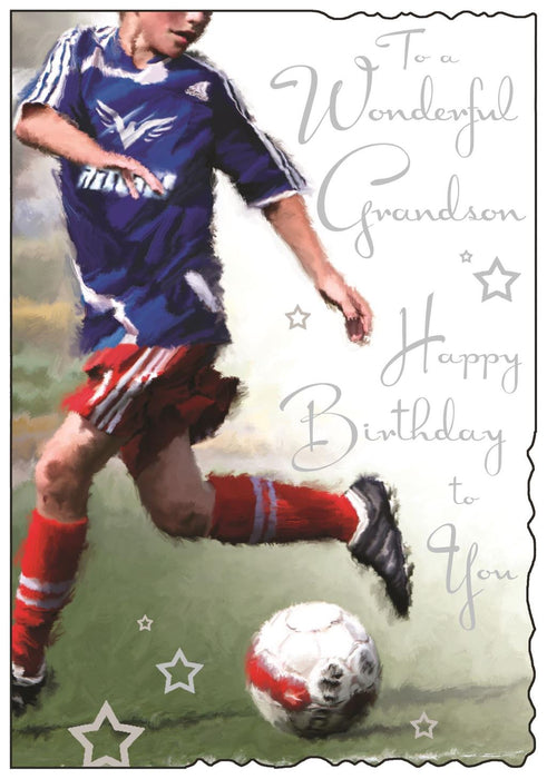 Jonny Javelin 'To A Wonderful Grandson Happy Birthday To You' Card