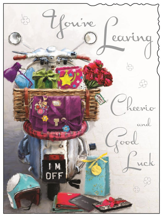 Jonny Javelin 'You're Leaving Cheerio And Good Luck' Leaving Card