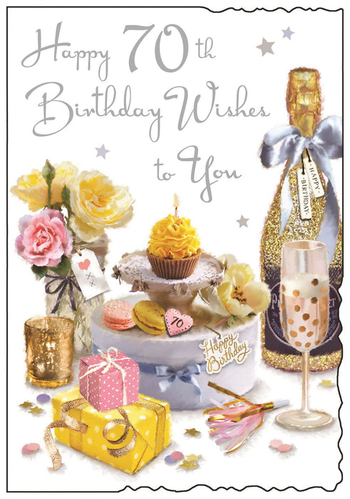 Jonny Javelin 'Happy 70th Birthday Wishes To You' Birthday Card