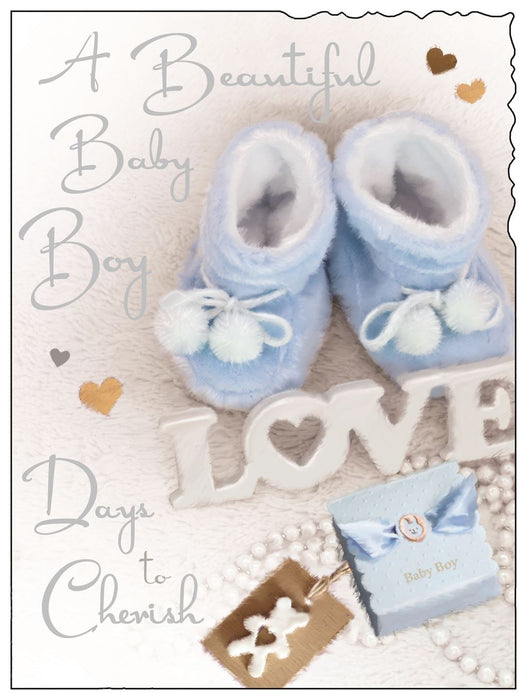 Jonny Javelin 'A Beautiful Baby Boy' New Baby Card