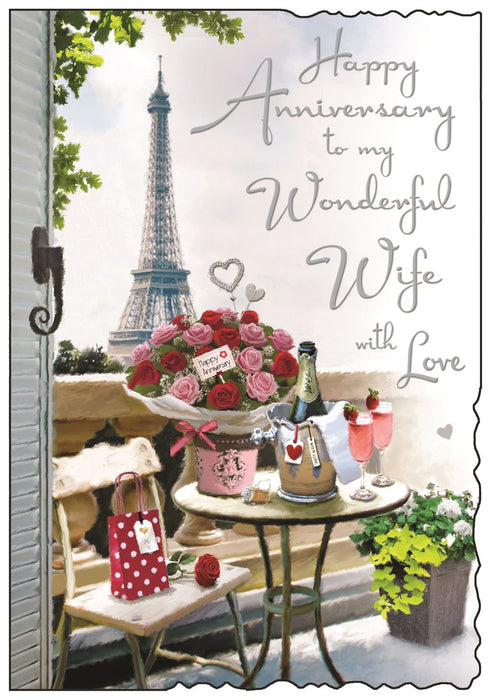 Jonny Javelin 'Happy Anniversary To My Wonderful Wife' Anniversary Card