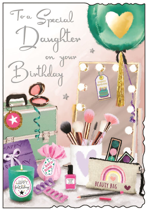 Jonny Javelin 'Daughter Make Up Mirror' Birthday Card