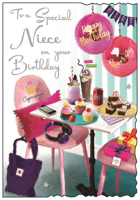 Jonny Javelin 'Niece Party Table' Birthday Card