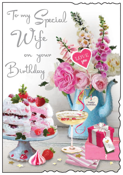 Jonny Javelin 'Wife Pavlova' Birthday Card