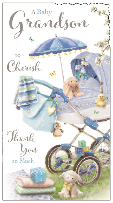 Jonny Javelin 'A Baby Grandson To Cherish' New Baby Card