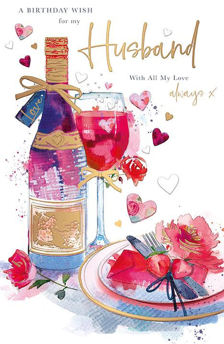 Words & Wishes 'For My Husband' Birthday Card