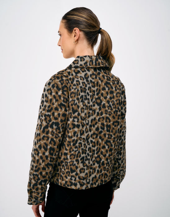 Crew Clothing Women's Leopard Jacquard Ava Jacket In Leopard