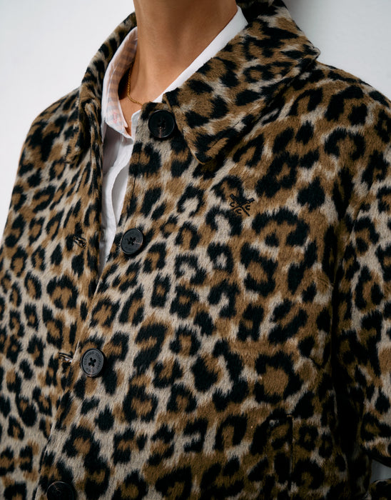 Crew Clothing Women's Leopard Jacquard Ava Jacket In Leopard