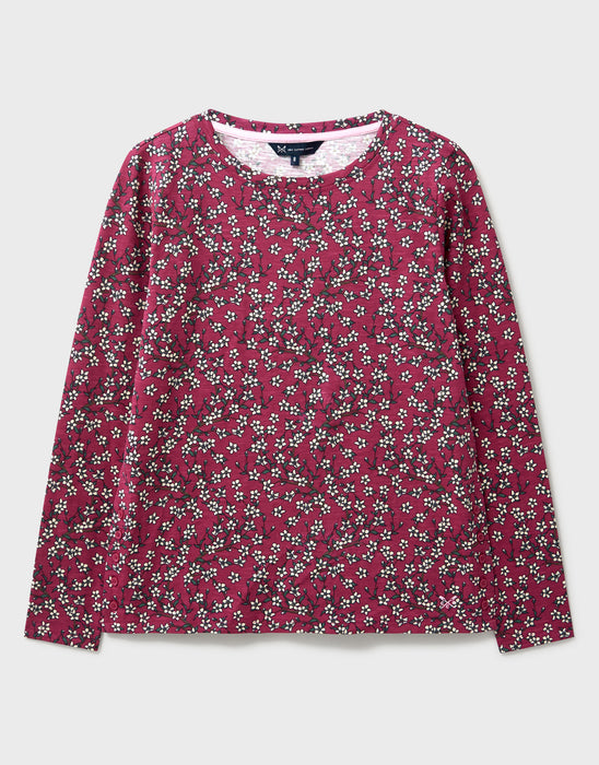 Crew Clothing Women's Printed Cassandra Top In Redchryblo