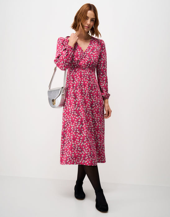 Crew Clothing Women's Ava Tea Dress In Cherry Blossom