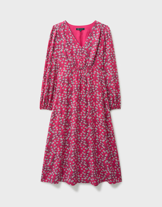 Crew Clothing Women's Ava Tea Dress In Cherry Blossom