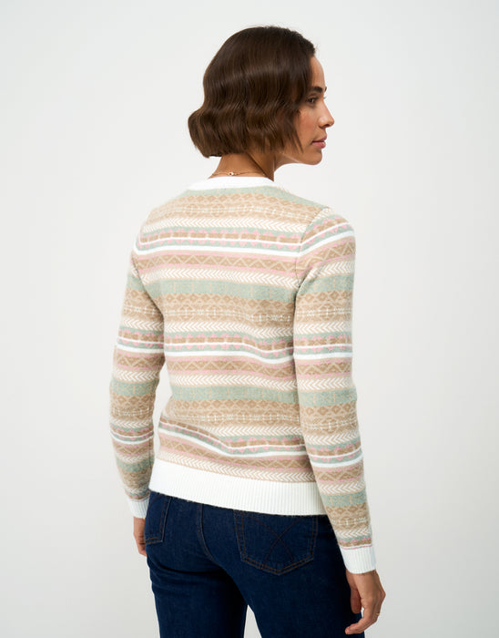 Crew Clothing Women's Fairisle Jumper In Neutral Mix