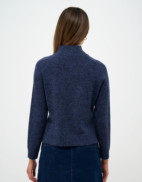 Crew Clothing Women's Harmony Saddle Shoulder Funnel Neck Jumper in Nightstr