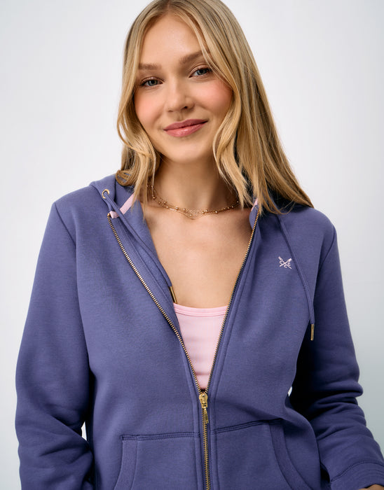 Crew Clothing Women's Heritage Zip Through In Marlin