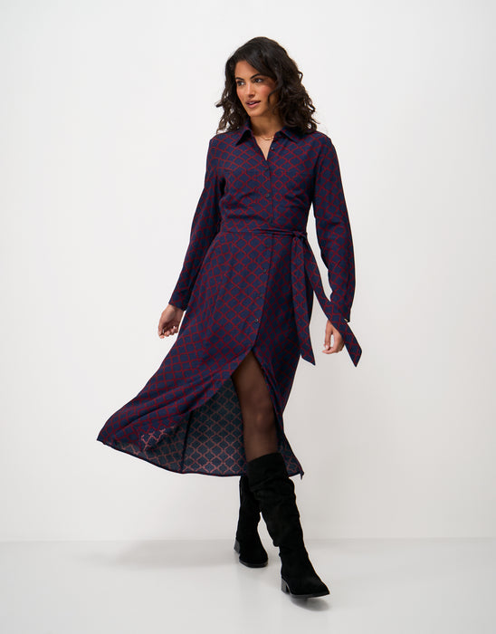 Crew Clothing Women's Long Sleeve Sienna Dress In Navy Rope