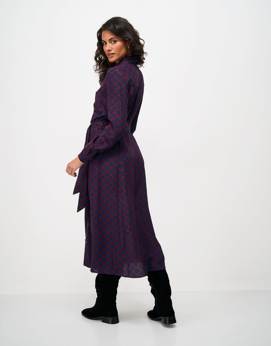 Crew Clothing Women's Long Sleeve Sienna Dress In Navy Rope