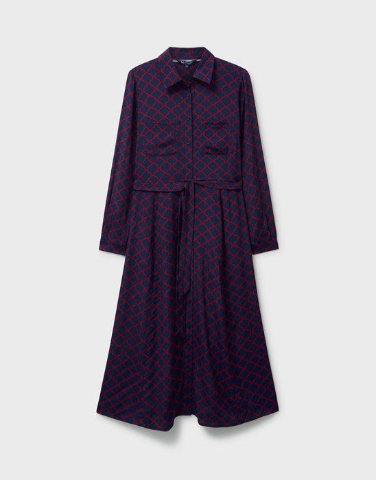 Crew Clothing Women's Long Sleeve Sienna Dress In Navy Rope