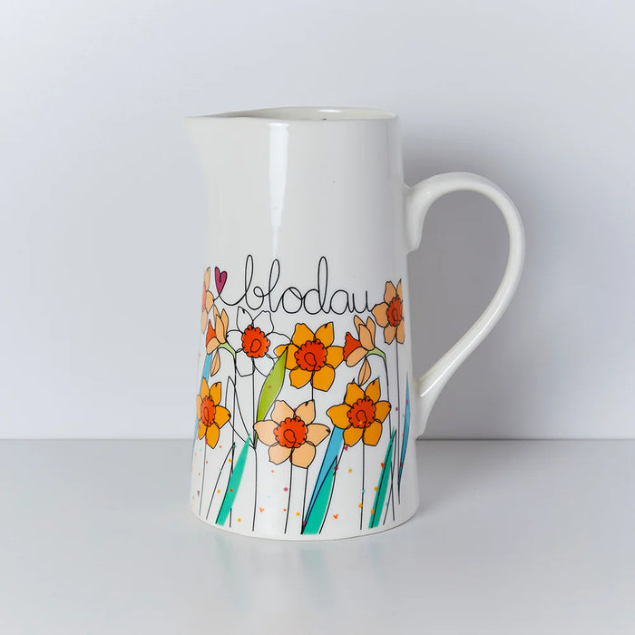 Belly Button Welsh Blodau Daffodils Extra Large Jug