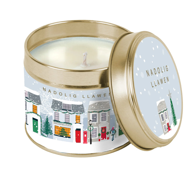 Belly Button 'Nadolig Llawen' Street Scene Candles