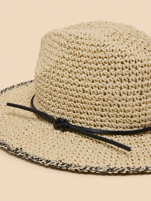 White Stuff Women's Natural Multi Summer Straw Fedora