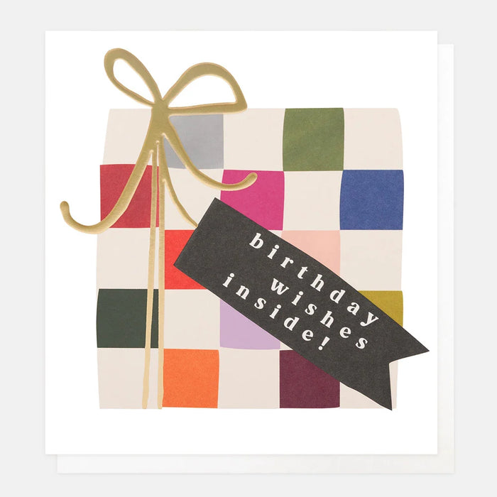 Caroline Gardner Check Present Birthday Wishes Inside Card
