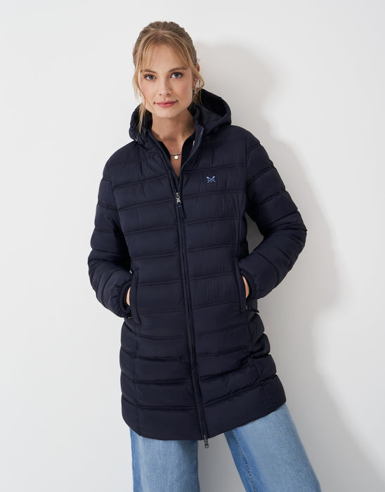 Crew Clothing Women's Lightweight Padded Coat In Dark Navy