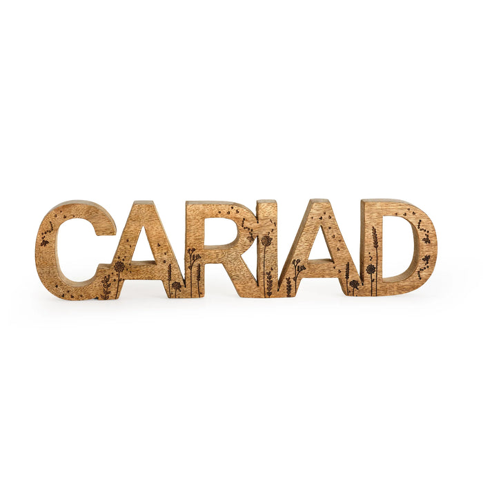 Belly Button Cariad Wooden Block Word