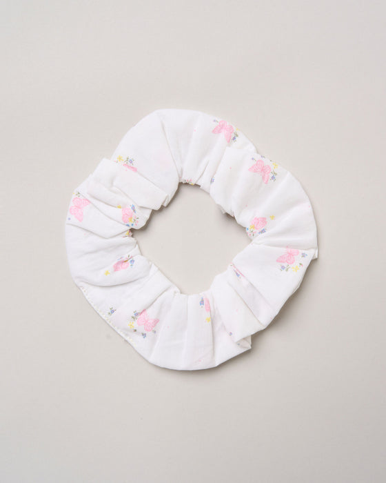 Willow & Whistle White Shirred Dress And Scrunchie