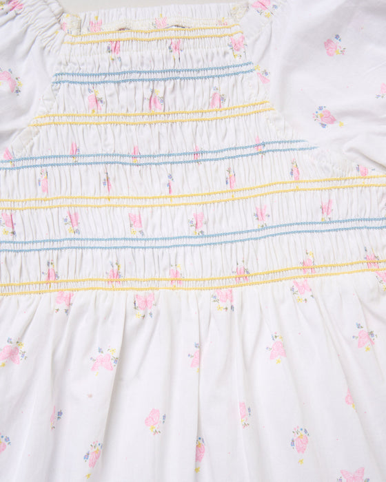 Willow & Whistle White Shirred Dress And Scrunchie