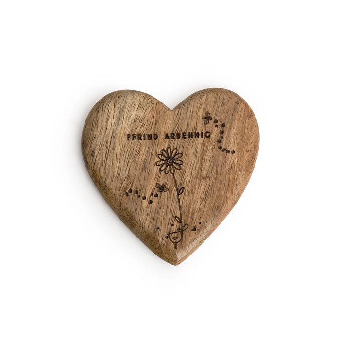 Belly Button Ffrind Arbennig Wooden Coaster