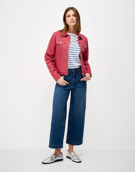 Crew Clothing Women's Western Denim Jacket In Red