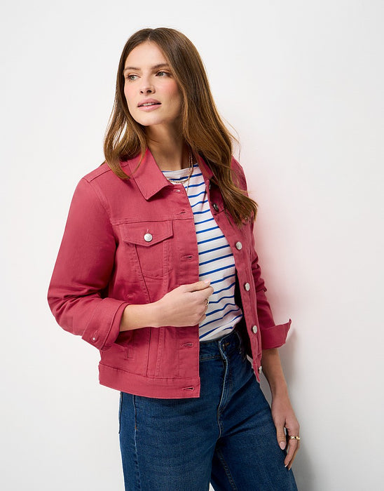Crew Clothing Women's Western Denim Jacket In Red